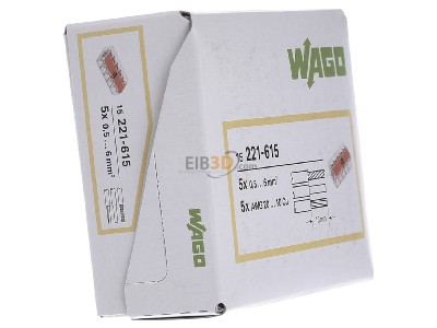 Ansicht links WAGO 221-615 Compact-Verbindungsklemme 5-Leiter bis 6qmm 