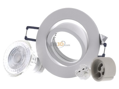 Frontansicht IDV MT75400 LED-Einbauspot Set 2800K ws 