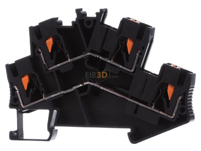 Frontansicht Phoenix PTTBS 2,5 BK Doppelstockklemme 0,14-4 qmm, schwarz 