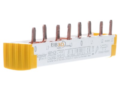 View on the left Schneider Electric A9XPH408 Phase busbar 3-p 16mm� 144mm 

