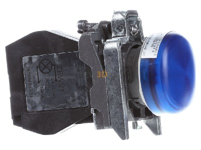 View on the left Schneider Electric XB4BVBM6GEX Indicator light blue 24...240VAC/DC 
