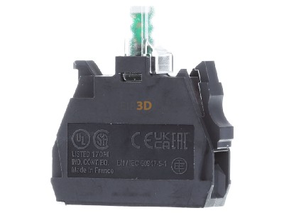 Back view Schneider Electric ZBVGM1T Lamp holder for indicator light white 
