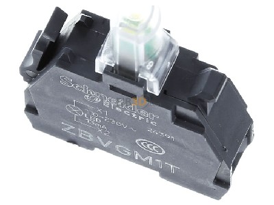 View up front Schneider Electric ZBVGM1T Lamp holder for indicator light white 
