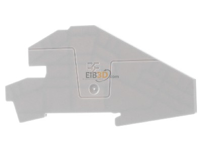 Front view Weidmller AEP ITB 4 BB End/partition plate for terminal block 
