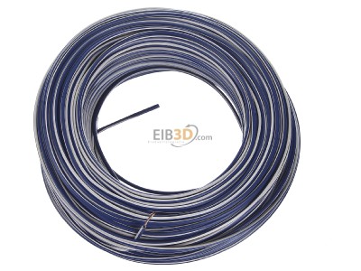 View up front Diverse (H)07V-K 1,5 dbl/ws Conductor strand fine-wire, (H) 07V-K 1.5 dark blue-white
