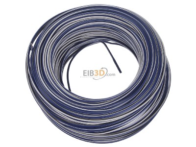 View top right Diverse (H)07V-K 1,5 dbl/ws Conductor strand fine-wire, (H) 07V-K 1.5 dark blue-white
