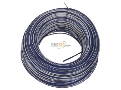 Top rear view Diverse (H)07V-K 1,5 dbl/ws Conductor strand fine-wire, (H) 07V-K 1.5 dark blue-white
