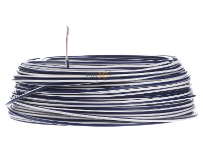 Front view Diverse (H)07V-K 2,5 dbl/ws Conductor strand fine-wire, (H) 07V-K 2.5 dark blue-white
