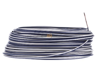 View on the left Diverse (H)07V-K 2,5 dbl/ws Conductor strand fine-wire, (H) 07V-K 2.5 dark blue-white
