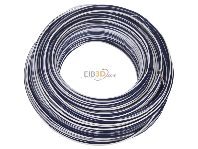 View top left Diverse (H)07V-K 2,5 dbl/ws Conductor strand fine-wire, (H) 07V-K 2.5 dark blue-white
