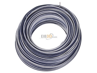 Top rear view Diverse (H)07V-K 2,5 dbl/ws Conductor strand fine-wire, (H) 07V-K 2.5 dark blue-white
