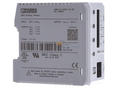 View on the left Phoenix CBMC E4 24DC/1-4ANO Miniature circuit breaker 
