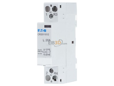 Frontansicht Eaton CR2011012 Installationsschtz 12V AC/DC, 1S+1 