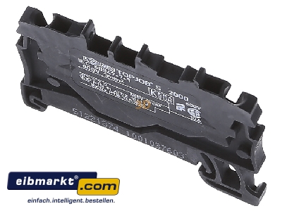 Ansicht oben hinten WAGO Kontakttechnik 2000-1205 2L-Durchgangsklemme 1qmm schwarz TopJob 
