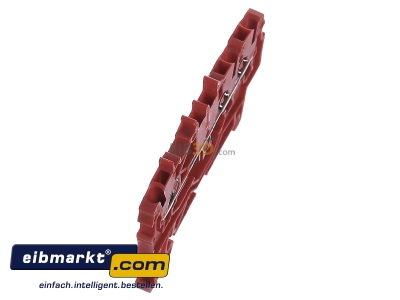 Ansicht oben links WAGO Kontakttechnik 2000-1303 3L-Durchgangsklemme 1qmm rot TopJob 