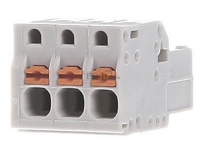 Frontansicht WAGO 2721-103/026-000 Federleiste 3pol., 5mm, l-grau 