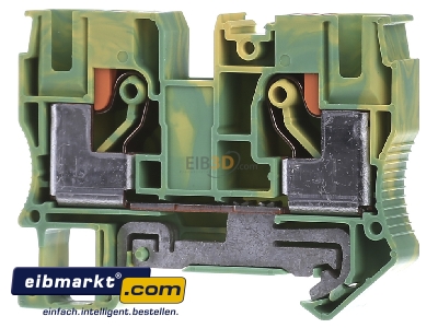 Frontansicht Phoenix Contact PT 10-PE Schutzleiter-Reihenklemme 0,5-16qmm, gr�n-gelb 