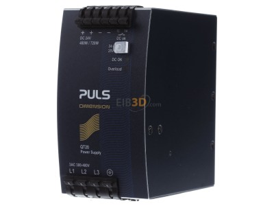 Frontansicht Puls QT20.241 Stromversorgung 3.Ph Eingang 24V,20A 