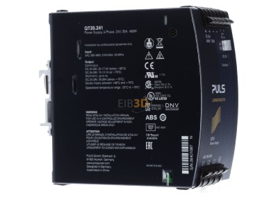 Ansicht links Puls QT20.241 Stromversorgung 3.Ph Eingang 24V,20A 