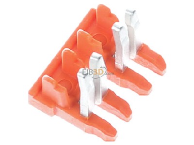Ansicht oben links WAGO 2007-8442 Kurzschlussbr�cker isoliert 2-f. orange 