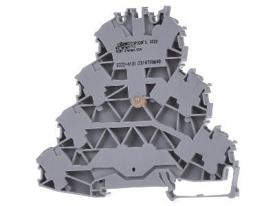 Ansicht hinten WAGO 2002-4101 Durchgangsklemme 4SK-2L, grau 