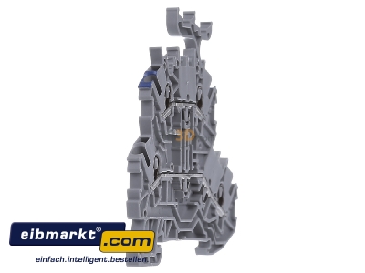 Ansicht links WAGO Kontakttechnik 2000-2233 Doppelstockklemme grau TOPJOB S2-LDSK 