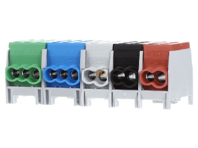 Front view Pollmann HLAK 25-5/14 BSG-S Rail terminal bar 
