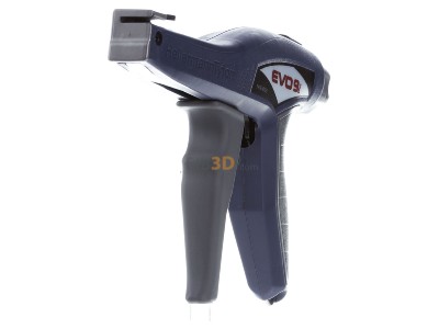 Ansicht links Hellermann Tyton EVO9i-MET/PL-BU Kabelbinderabbindewerkzeug bis 13,5 mm 