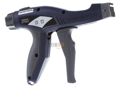 Ansicht hinten Hellermann Tyton EVO9i-MET/PL-BU Kabelbinderabbindewerkzeug bis 13,5 mm 