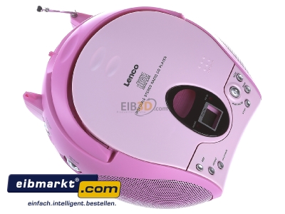 Ansicht oben links STL Deutschland SCD-24 PINK UKW-Radio m.CD stereo,pink 