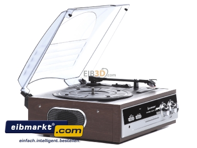 Ansicht links W�rlein GmbH PL186H Plattenspieler/Radio 70iger Jahr Design 