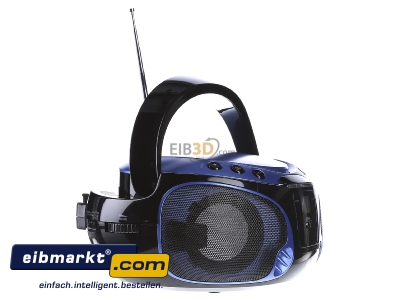 View on the left Lenco SCD-550 blue Portable radio/recorder MP3
