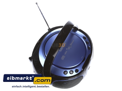 View top left Lenco SCD-550 blue Portable radio/recorder MP3
