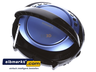Top rear view Lenco SCD-550 blue Portable radio/recorder MP3
