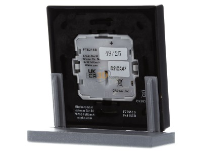 Ansicht hinten Eltako F4T55EB-am Funk-4-Kanal-Taster ant/matt m. Batterie 