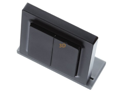 Ansicht oben vorne Eltako F4T55EB-am Funk-4-Kanal-Taster ant/matt m. Batterie 