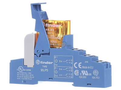 Front view Finder 48.P5.8.230.0060 Switching relay AC 230V 8A 
