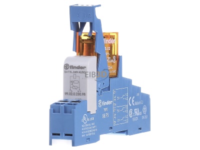 View on the left Finder 48.P5.8.230.0060 Switching relay AC 230V 8A 

