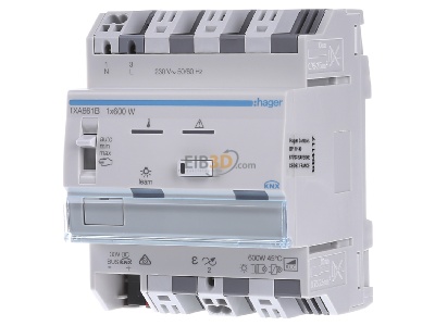 Front view Hager TXA661B EIB, KNX control module 300W, 
