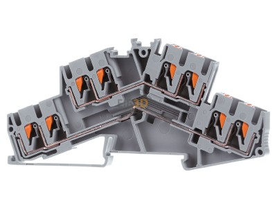 Frontansicht Phoenix PTTBS 2,5-QUATTRO Doppelstockklemme 0,14qmm-4qmm grau 