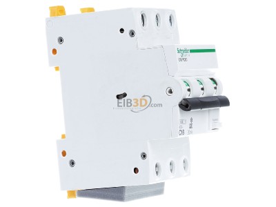 View on the left Schneider Electric A9D67316 Earth leakage circuit breaker C16/0,03A 
