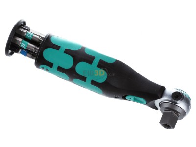 Ansicht oben hinten Wera 8009ZyklopPocketSet1 Zyklop Knarre mit Bit-Magazin 