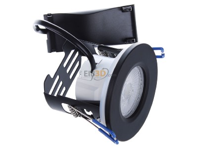 Ansicht oben links SLV 1001015 LED-Deckeneinbauleuchte schwarz, 3000K 