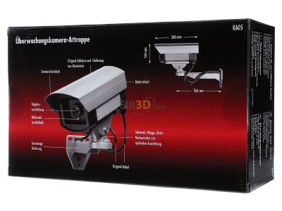Ansicht hinten Indexa KA 05 Kamera-Attrappe fr Aussen 