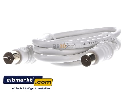 Front view E+P Elektrik 140301 Coax patch cord IEC connector 1,5m
