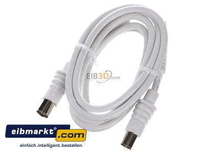 View up front E+P Elektrik 140301 Coax patch cord IEC connector 1,5m

