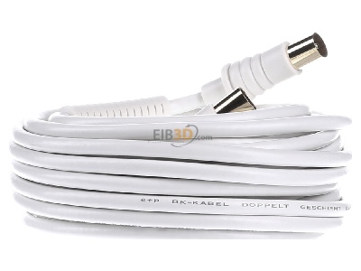 View on the left E+P Elektrik AB207G Coax patch cord IEC connector 7,5m 
