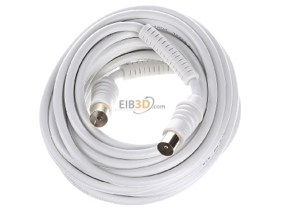 View up front E+P Elektrik AB207G Coax patch cord IEC connector 7,5m 
