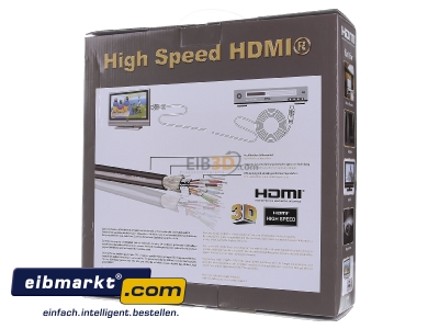 Ansicht hinten E+P Elektrik 2123505 HDMI-Verbindungskabel 10m,sw HDMI1/10