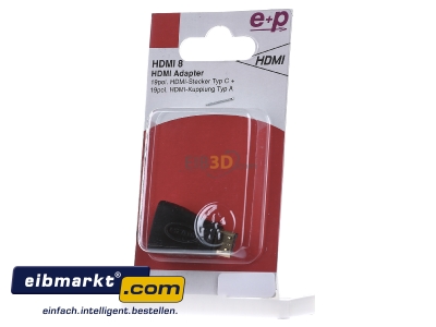 Front view E+P Elektrik HDMI 8 Adapter - 
